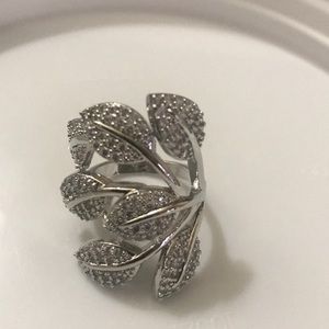 Ziconia diamonds original silver flowers rings